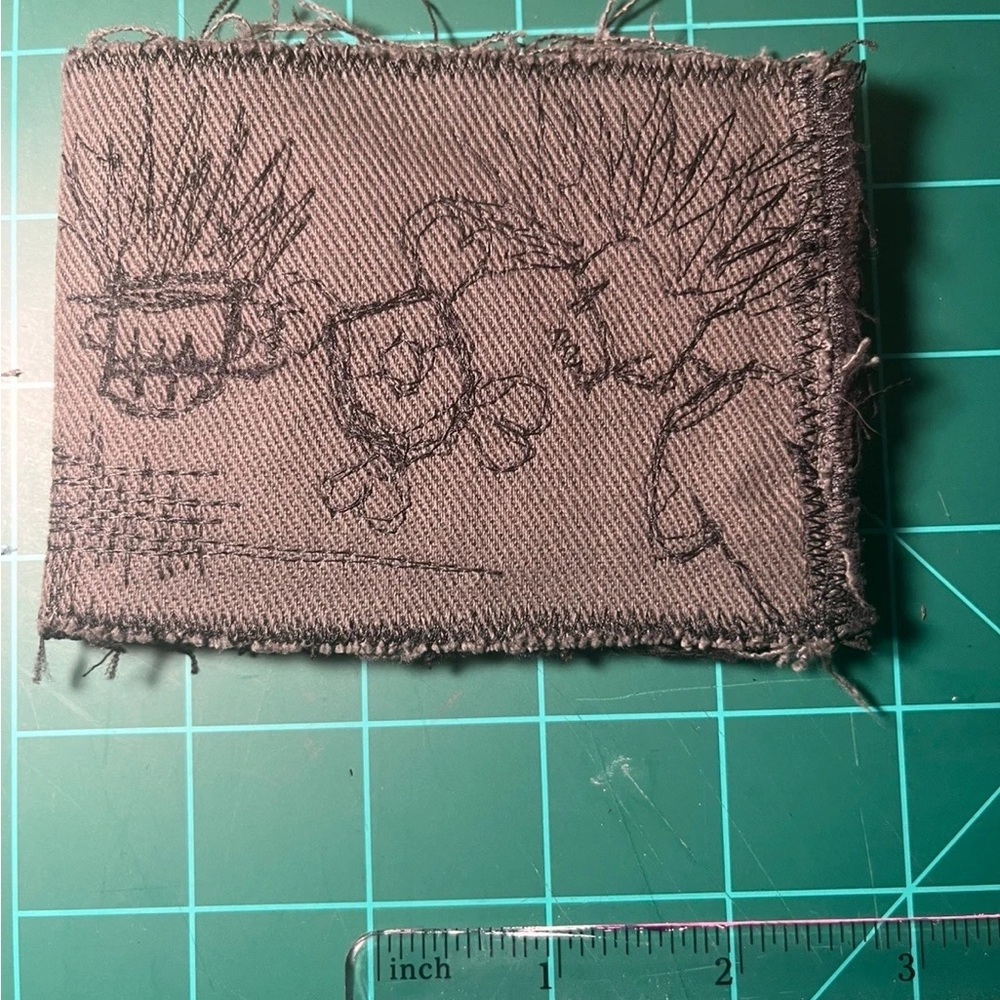 Gray Embroidered Patch